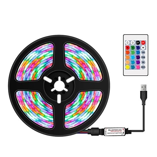 60leds/m usb led lights strip tape 2835 24 key ir remote control for kitchen closet bedroom pc tv backlight home lighting