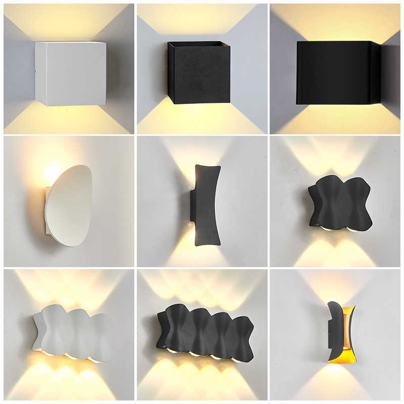4w 6w 8w aluminum minimalist garden door led wall light modern indoor and outdoor wall light home decoration lighting