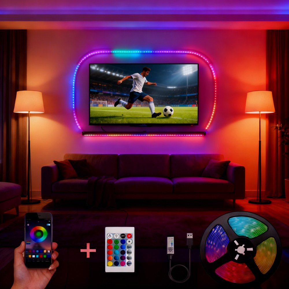 bluetooth led strip lights usb rgb 5v smd5050 flexible diode lamp tape app remote control diy tv background lighting decoration