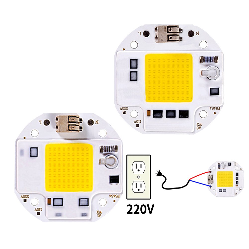 welding free 20w 30w 50w high power cob led chip for spotlight floodlight 220v 110v integrated light beads aluminum white warm